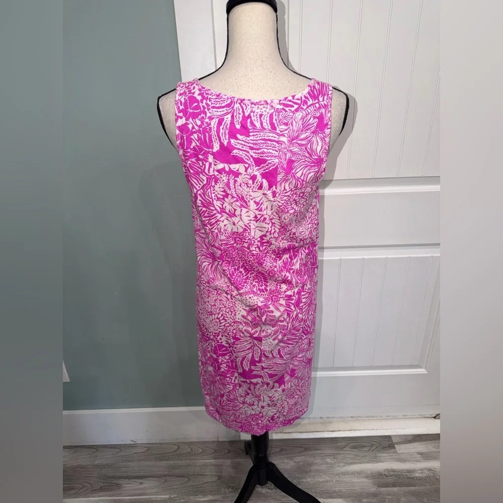 Lilly Pulitzer Lela Henley Tank Dress Wild Fuchsia Swipe Right Sleeveless SMALL